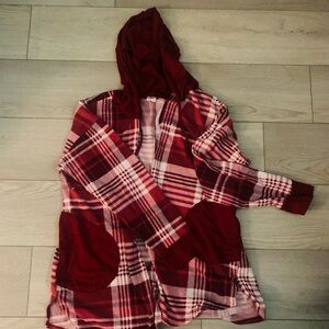 Sew In Love Deep Red Hooded Top